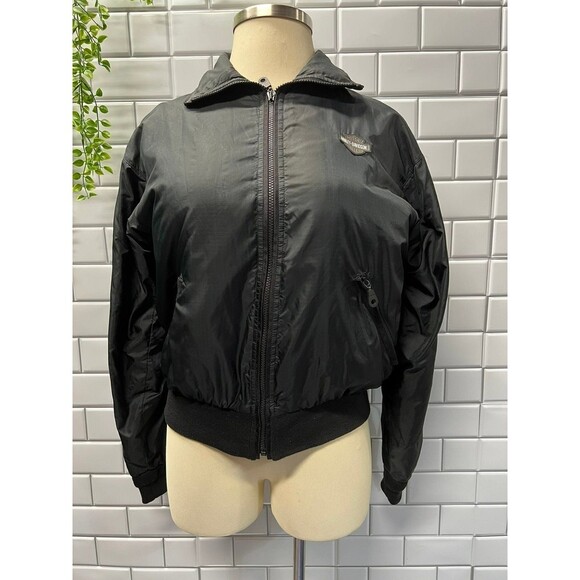 HARLEY-DAVIDSON Unisex Black Electric Heated Nylon Jacket Size Xs - Picture 1 of 8
